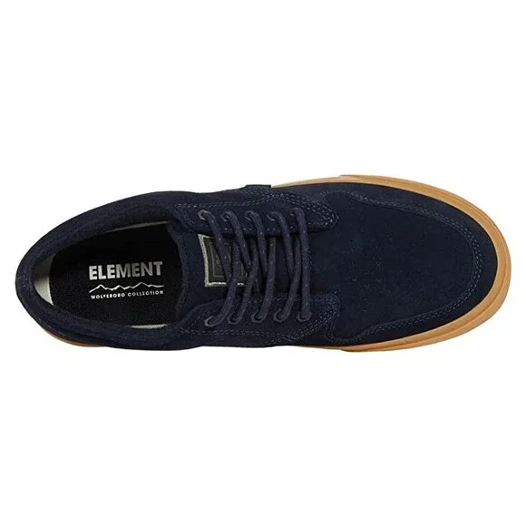 Element Topaz C3 Wolfeboro Sneaker Men's US 8.5 Navy Leather Skate Shoes JOBB947